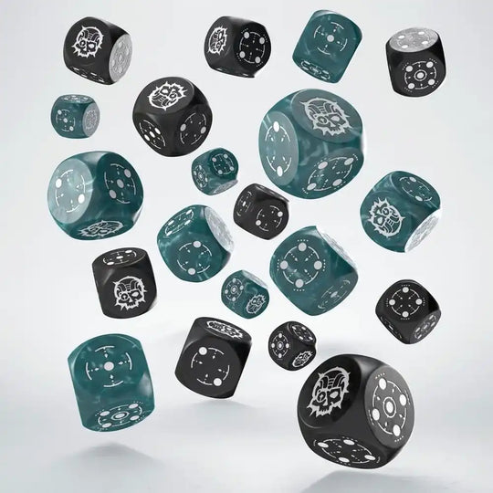 Crosshairs Compact D6 Würfel Set Stürmisch & Schwarz (20) - Smalltinytoystore