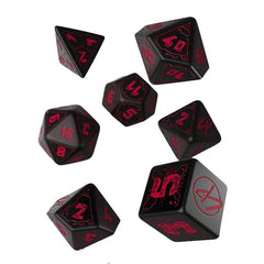 Cyberpunk Würfel Set Blood over Chrome (7) - Smalltinytoystore