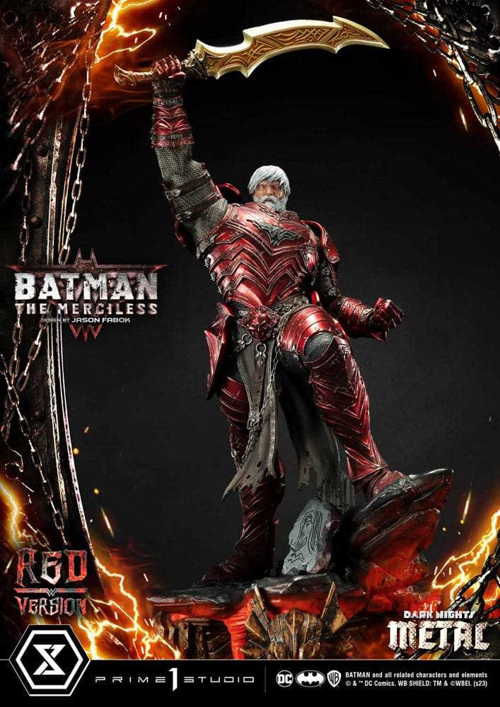 Dark Nights: Death Metal Statue 1/3 The Mericless Red Version 111 cm - Smalltinytoystore