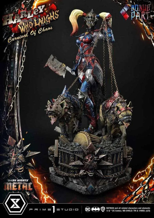 Dark Nights: Metal Museum Masterline Series Statue 1/3 Harley Quinn Who Laughs Concept Design by Caelos D`anda Deluxe Bonus Version 78 cm - Smalltinytoystore