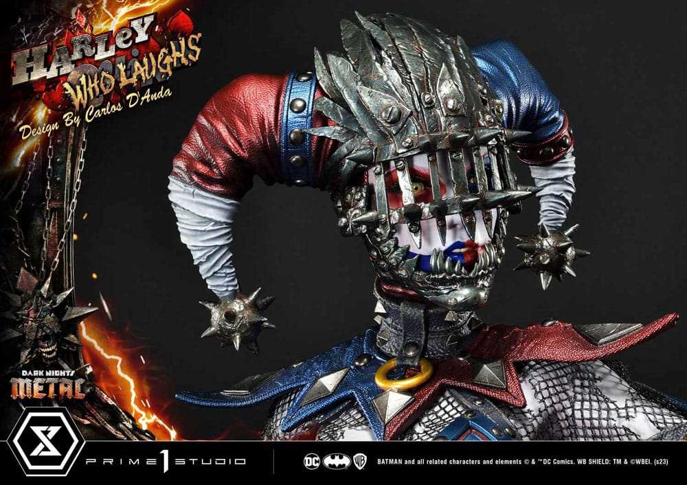 Dark Nights: Metal Museum Masterline Series Statue 1/3 Harley Quinn Who Laughs Concept Design by Caelos D`anda Deluxe Bonus Version 78 cm - Smalltinytoystore
