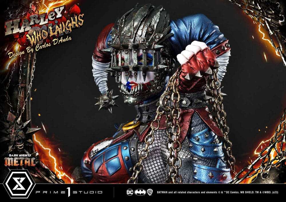 Dark Nights: Metal Museum Masterline Series Statue 1/3 Harley Quinn Who Laughs Concept Design by Caelos D`anda Deluxe Version 78 cm - Smalltinytoystore