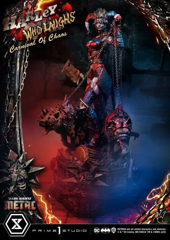 Dark Nights: Metal Museum Masterline Series Statue 1/3 Harley Quinn Who Laughs Concept Design by Caelos D`anda Regular Version 78 cm - Smalltinytoystore