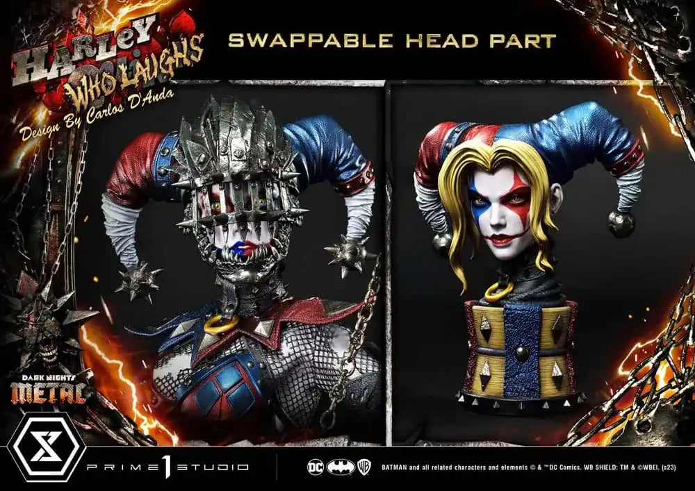 Dark Nights: Metal Museum Masterline Series Statue 1/3 Harley Quinn Who Laughs Concept Design by Caelos D`anda Regular Version 78 cm - Smalltinytoystore