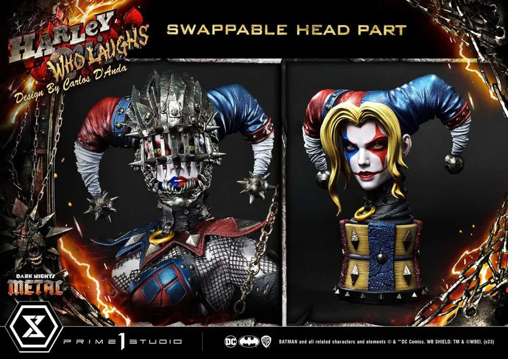 Dark Nights: Metal Museum Masterline Series Statue 1/3 Harley Quinn Who Laughs Concept Design by Caelos D`anda Regular Version 78 cm - Smalltinytoystore