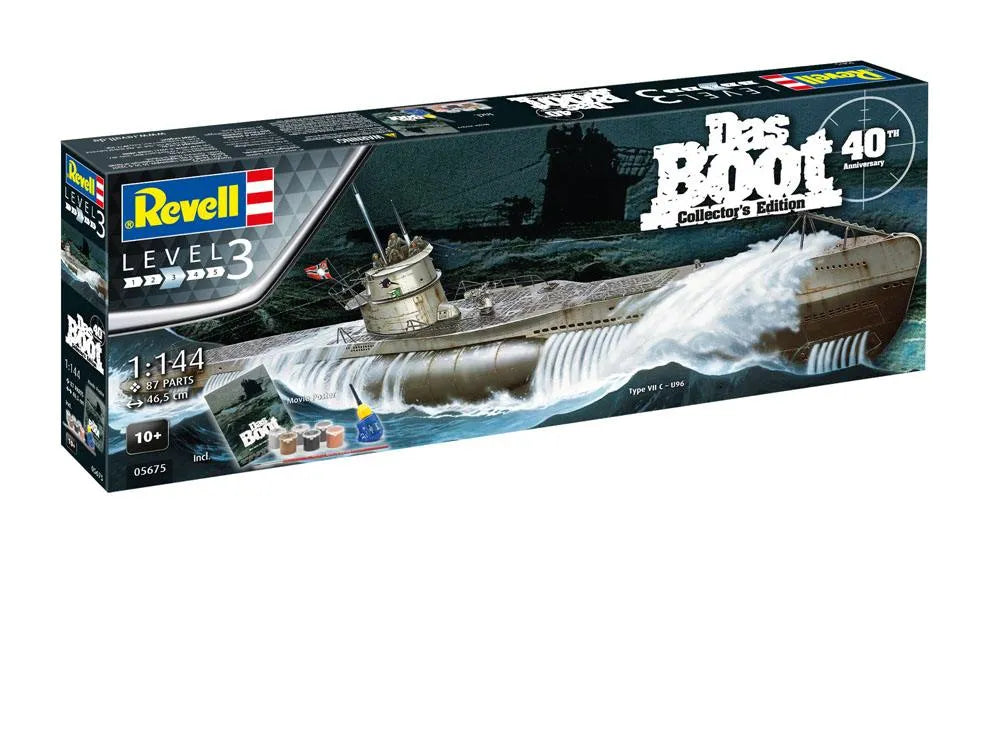 Das Boot Modellbausatz Geschenk-Set 1/144 U-Boot U96 Typ VII C 40th Anniversary 46 cm - Smalltinytoystore