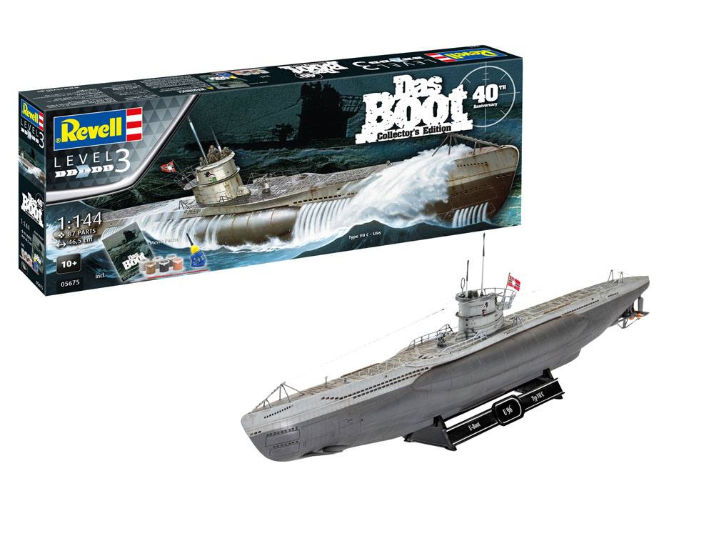 Das Boot Modellbausatz Geschenk-Set 1/144 U-Boot U96 Typ VII C 40th Anniversary 46 cm - Smalltinytoystore