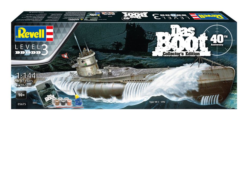 Das Boot Modellbausatz Geschenk-Set 1/144 U-Boot U96 Typ VII C 40th Anniversary 46 cm - Smalltinytoystore