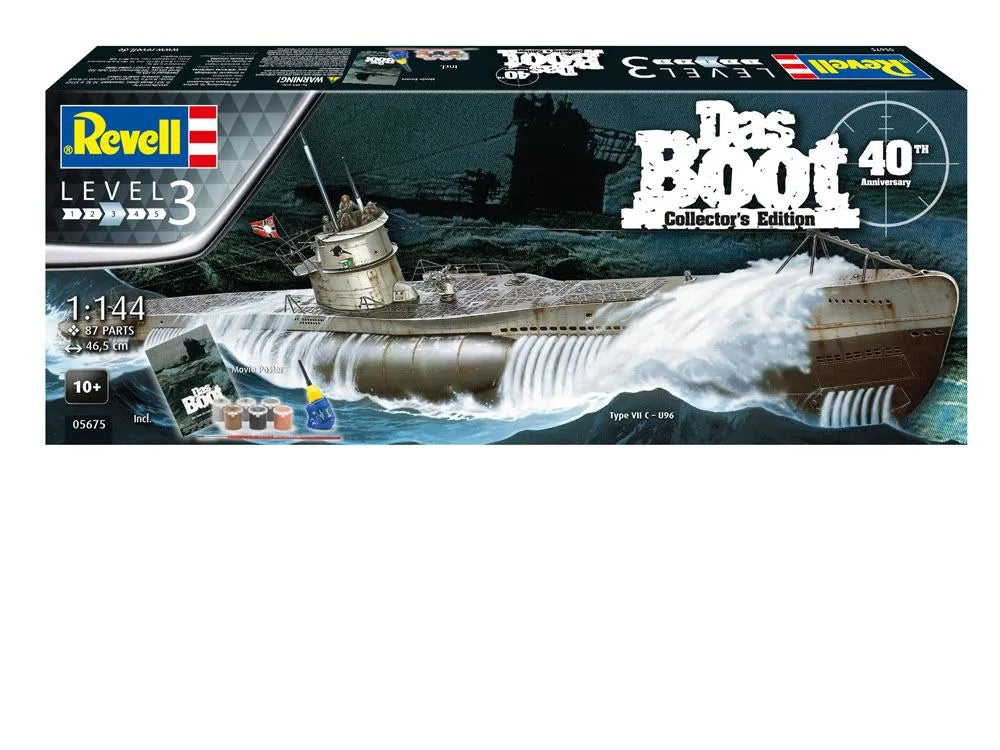 Das Boot Modellbausatz Geschenk-Set 1/144 U-Boot U96 Typ VII C 40th Anniversary 46 cm - Smalltinytoystore
