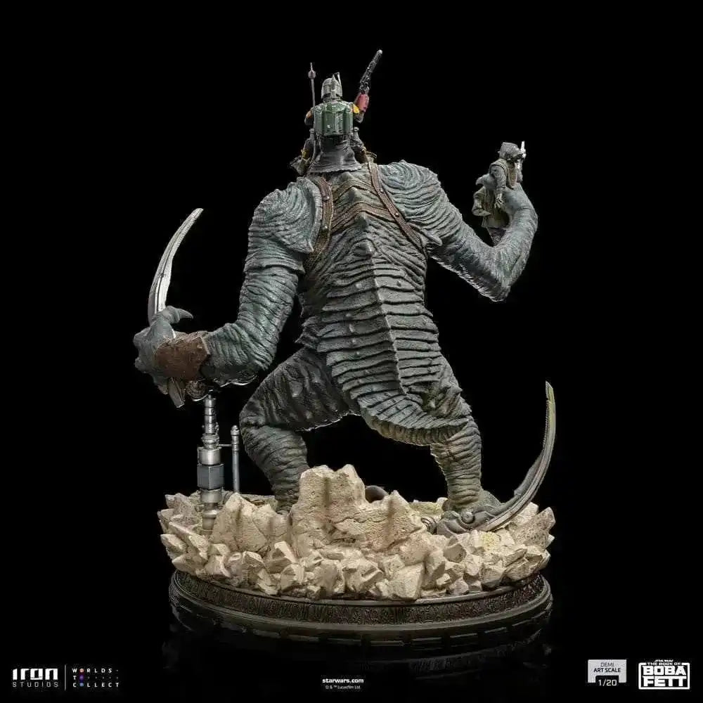 Das Buch von Boba Fett Demi Art Scale Statue 1/20 Boba Fett & Rancor 38 cm - Smalltinytoystore