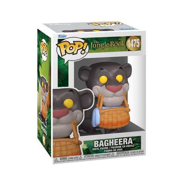 Das Dschungelbuch POP! Disney Vinyl Figur Bagheera w/basket 9 cm - Smalltinytoystore