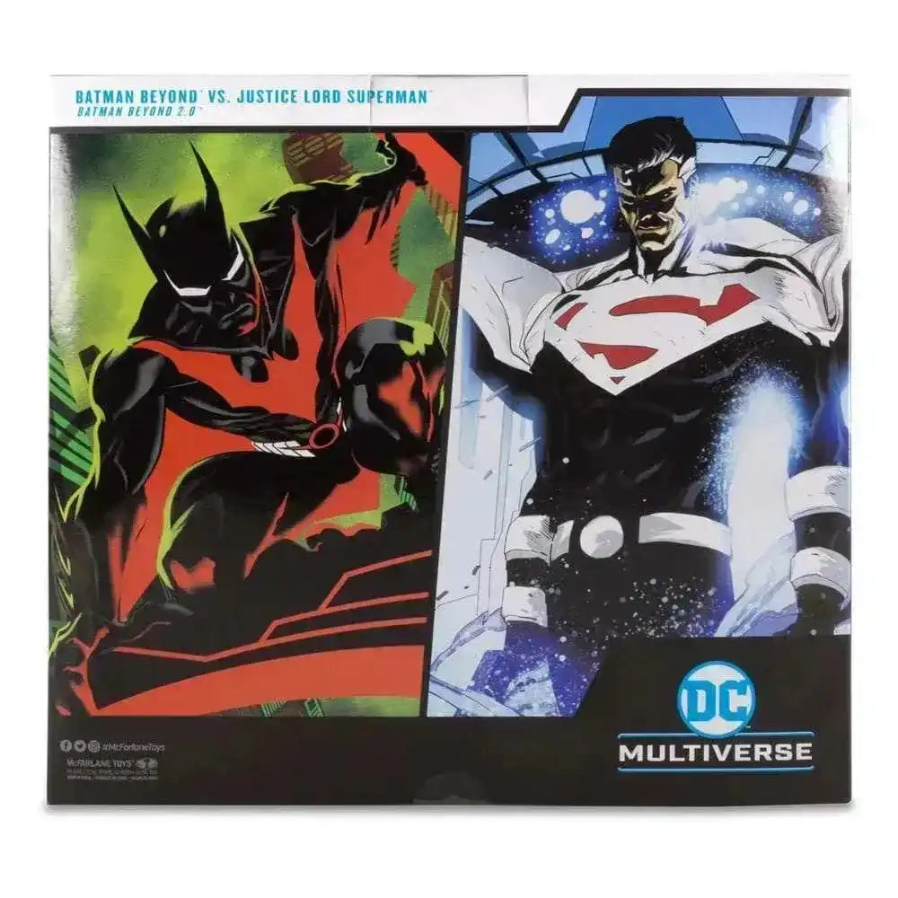 DC Collector Actionfigur 2er-Pack Batman Beyond Vs Justice Lord Superman 18 cm - Smalltinytoystore