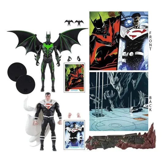 DC Collector Actionfigur 2er-Pack Batman Beyond Vs Justice Lord Superman 18 cm - Smalltinytoystore