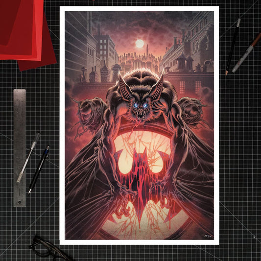 DC Comics Kunstdruck Man-Bat 41 x 61 cm - ungerahmt - Smalltinytoystore