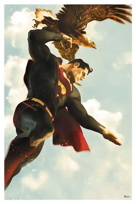 DC Comics Kunstdruck Superman 61 x 41 cm - ungerahmt - Smalltinytoystore