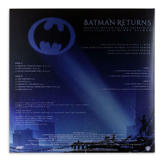 DC Comics Original Motion Picture Soundtrack by Danny Elfman Batman Returns Vinyl 2xLP - Smalltinytoystore