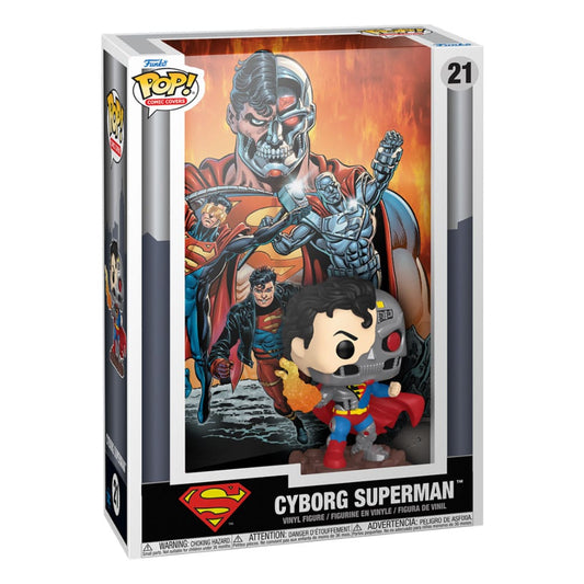 DC Comics POP! Comic Cover Vinyl Figur Cyborg Superman 9 cm - Smalltinytoystore