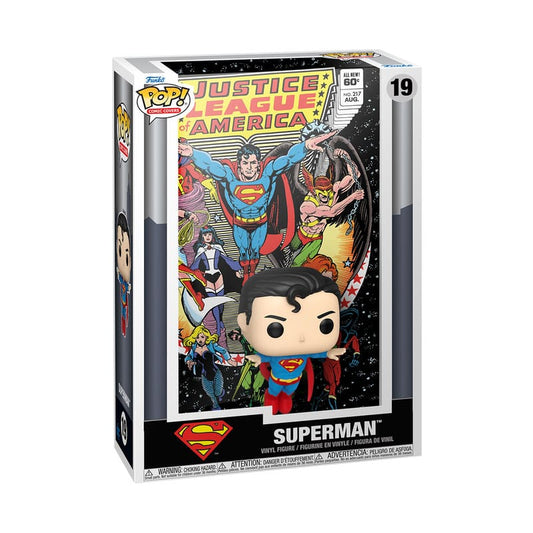 DC Comics POP! Comic Cover Vinyl Figur Justice League of America Superman 9 cm - Smalltinytoystore