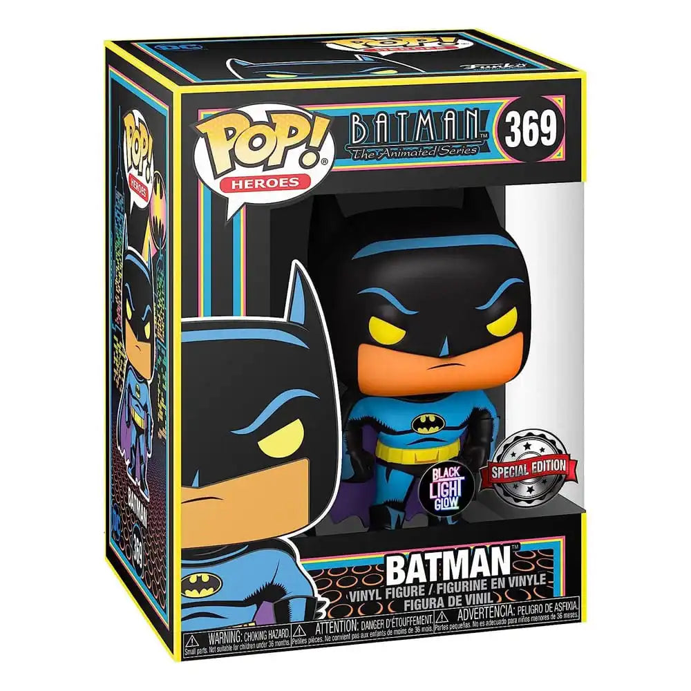 DC Comics POP! Heroes Vinyl Figur Batman(Black Light) 9 cm - Smalltinytoystore
