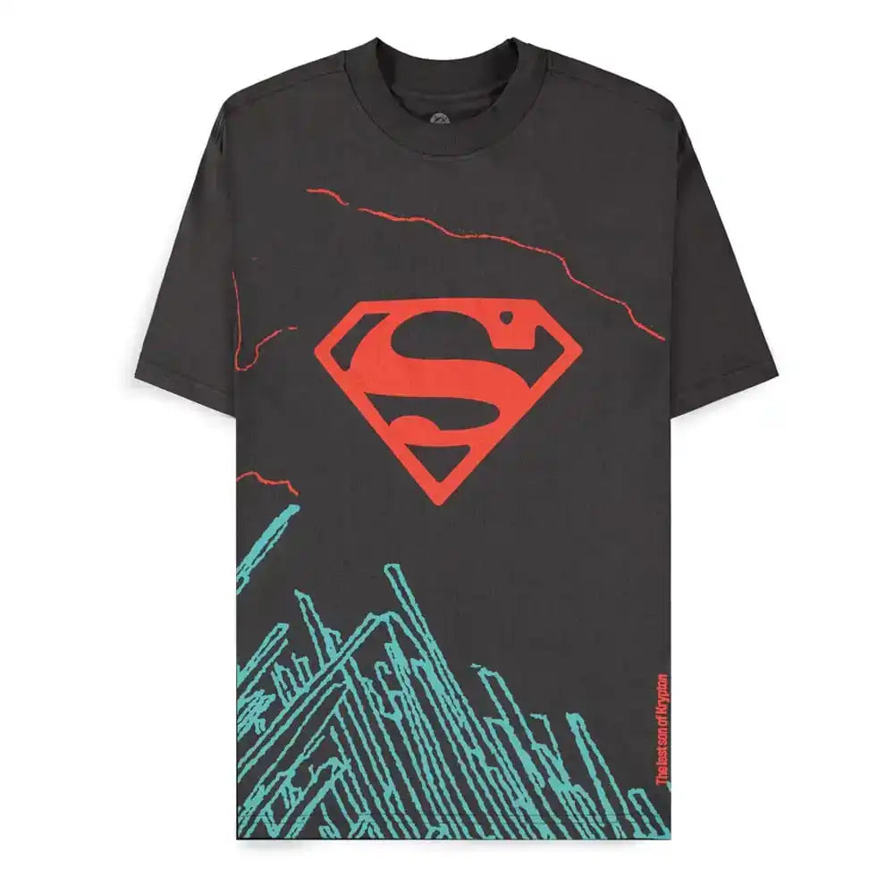 DC Comics T-Shirt Superman Dark Grey son of Krypton Größe L - Smalltinytoystore