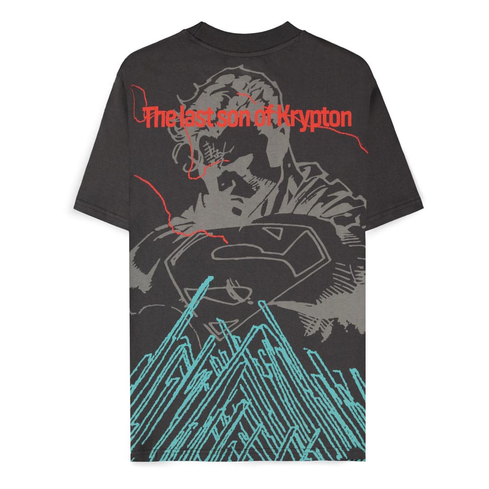DC Comics T-Shirt Superman Dark Grey son of Krypton Größe L - Smalltinytoystore