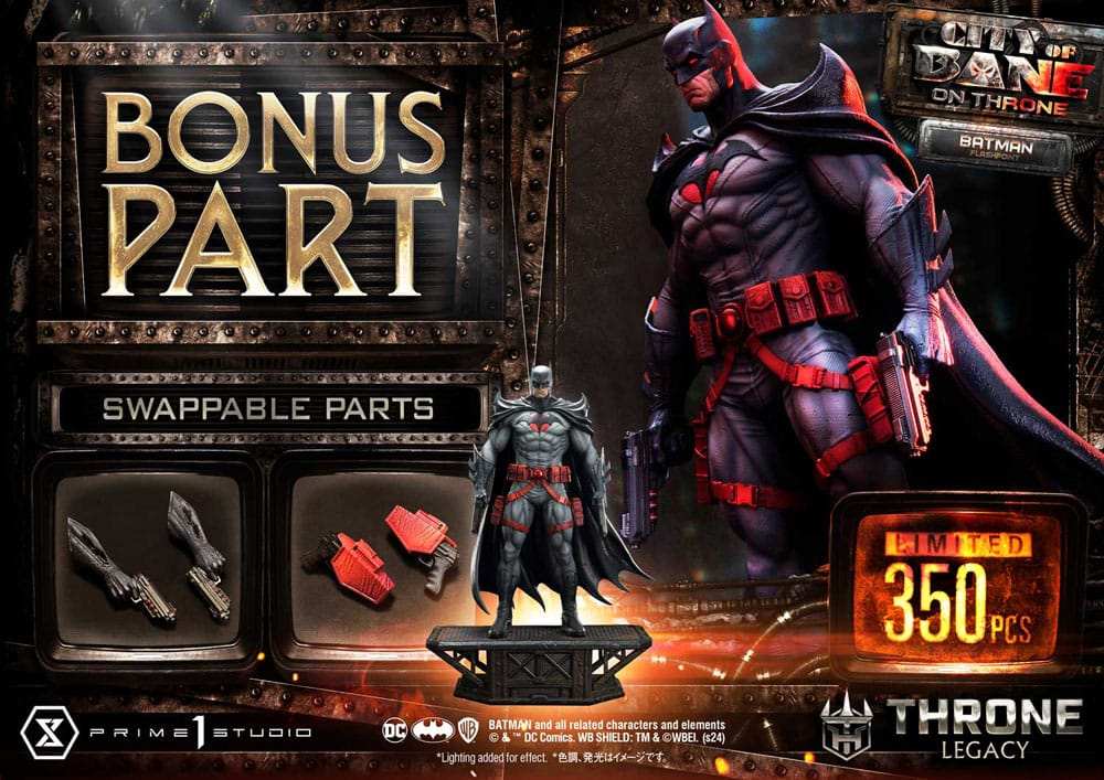 DC Comics Throne Legacy Collection Statue 1/4 Flashpoint Batman Bonus Version 60 cm - Smalltinytoystore