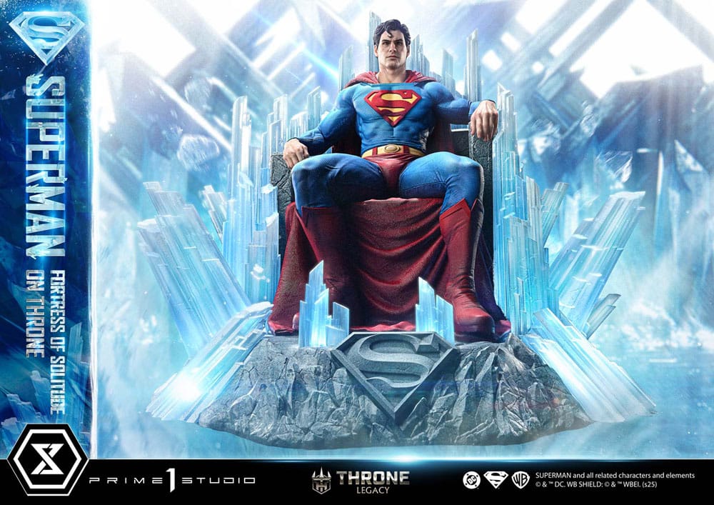 DC Comics Throne Legacy Collection Statue 1/4 Superman Fortress of Solitude on Throne (Design by Gabriele Dell'Otto) 52 cm - Smalltinytoystore
