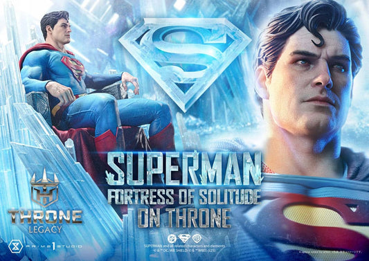 DC Comics Throne Legacy Collection Statue 1/4 Superman Fortress of Solitude on Throne (Design by Gabriele Dell'Otto) 52 cm - Smalltinytoystore