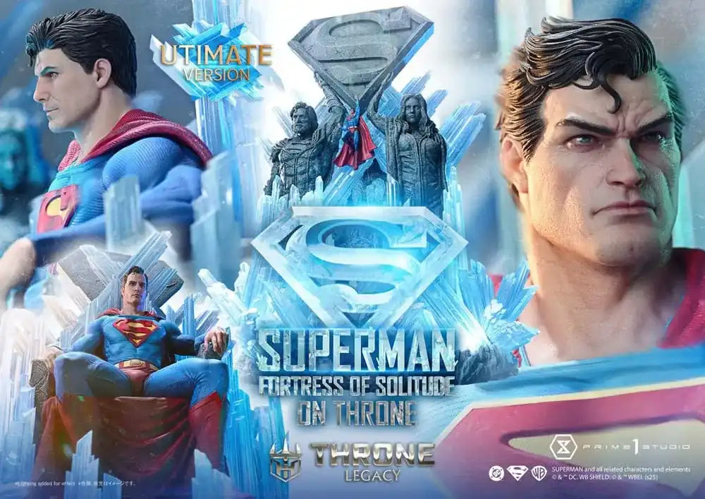 DC Comics Throne Legacy Collection Statue 1/4 Superman Fortress of Solitude on Throne (Design by Gabriele Dell'Otto) Ultimate Bonus Version 52 cm - Smalltinytoystore