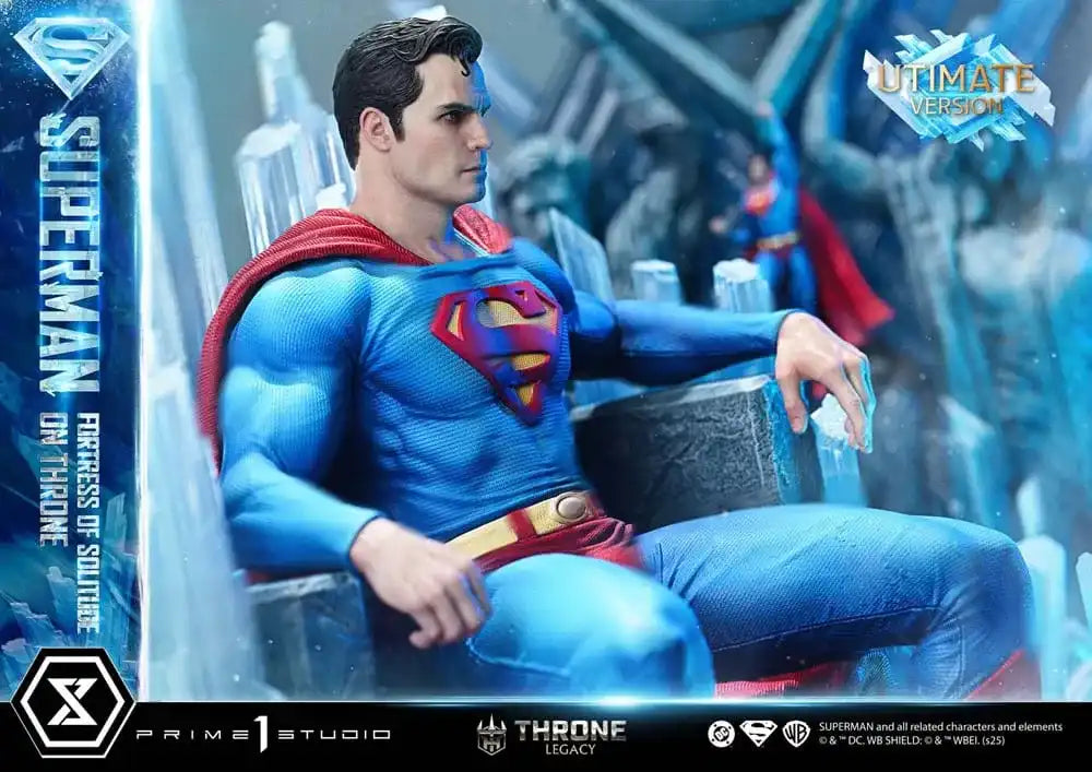 DC Comics Throne Legacy Collection Statue 1/4 Superman Fortress of Solitude on Throne (Design by Gabriele Dell'Otto) Ultimate Bonus Version 52 cm - Smalltinytoystore