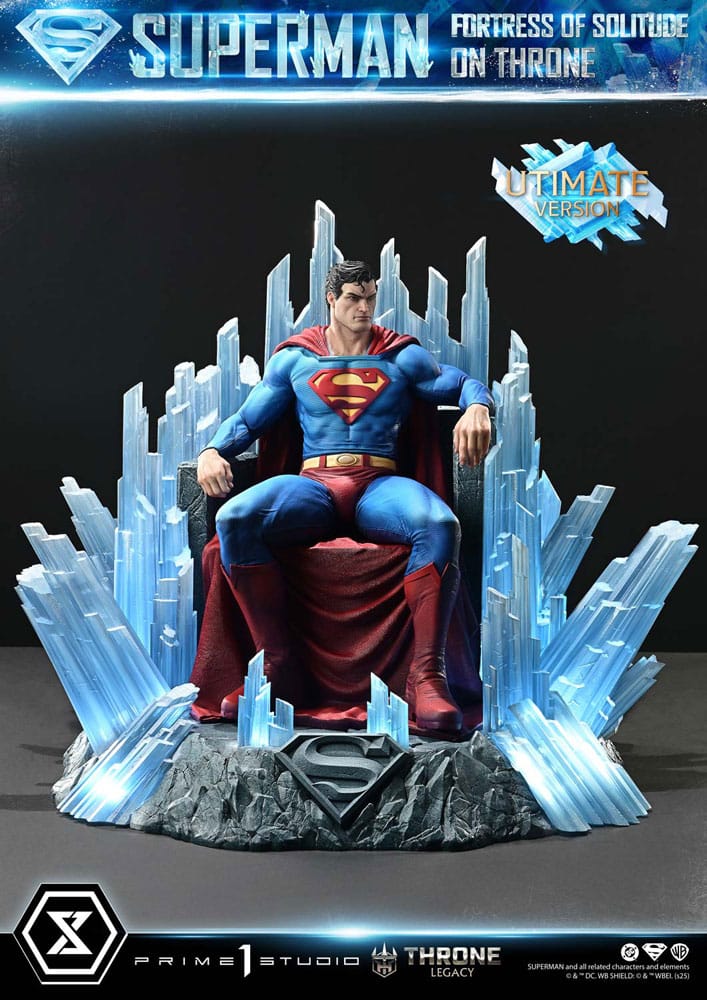 DC Comics Throne Legacy Collection Statue 1/4 Superman Fortress of Solitude on Throne (Design by Gabriele Dell'Otto) Ultimate Bonus Version 52 cm - Smalltinytoystore