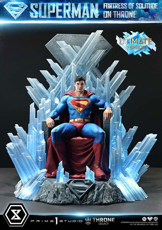 DC Comics Throne Legacy Collection Statue 1/4 Superman Fortress of Solitude on Throne (Design by Gabriele Dell'Otto) Ultimate Version 52 cm - Smalltinytoystore