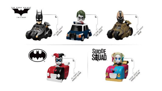 DC Comics Zoom Hero Rückzug-Fahrzeuge mit Figuren Batman Display (12) - Smalltinytoystore