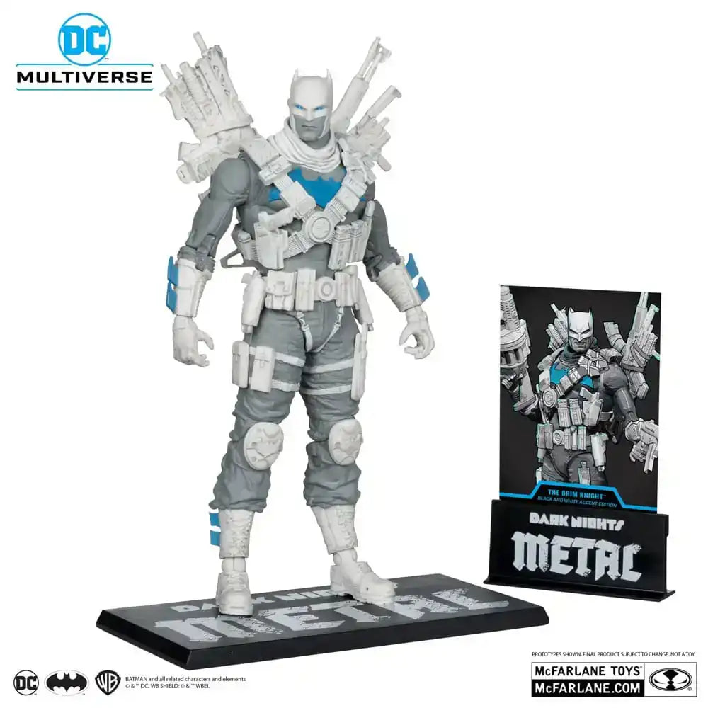 DC Multiverse Actionfigur The Grim Knight (Dark Nights Metal) (Black & White Accent Edition) (Gold Label) 18 cm - Smalltinytoystore