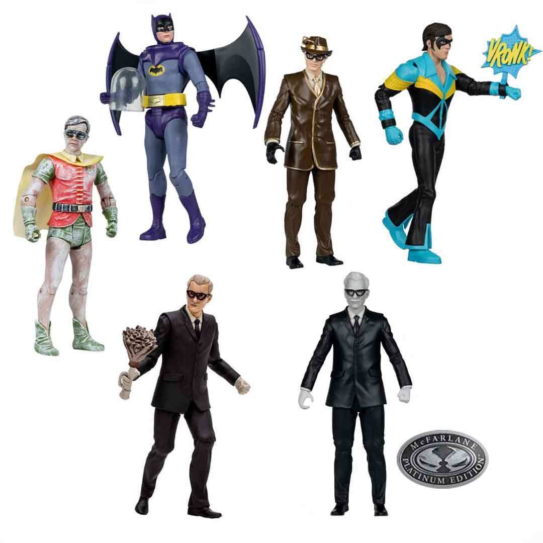 DC Retro Batman 66 Wave 10 (6 er Set) Alfred Nightwing Bookworm Wax Robin Space Batman - Smalltinytoystore