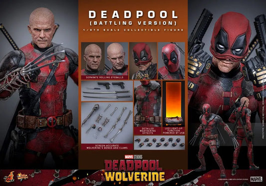 Deadpool & Wolverine Movie Masterpiece Actionfigur 1/6 Deadpool (Battling Version) 31 cm - Smalltinytoystore