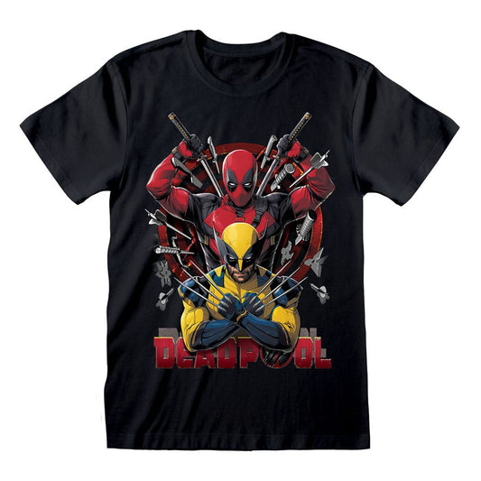 Deadpool T-Shirt Deadpool & Wolverine Weapons Größe L - Smalltinytoystore