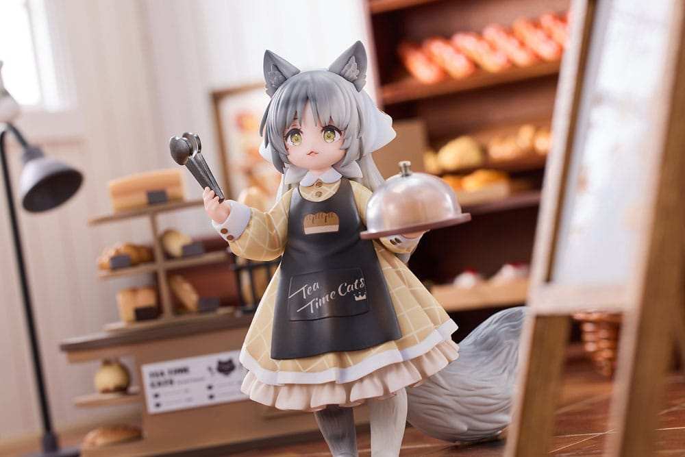 Decorated Life Collection PVC Statue Tea Time Cats - Cat Town Bakery Staff & Customer Set 12 cm - Smalltinytoystore