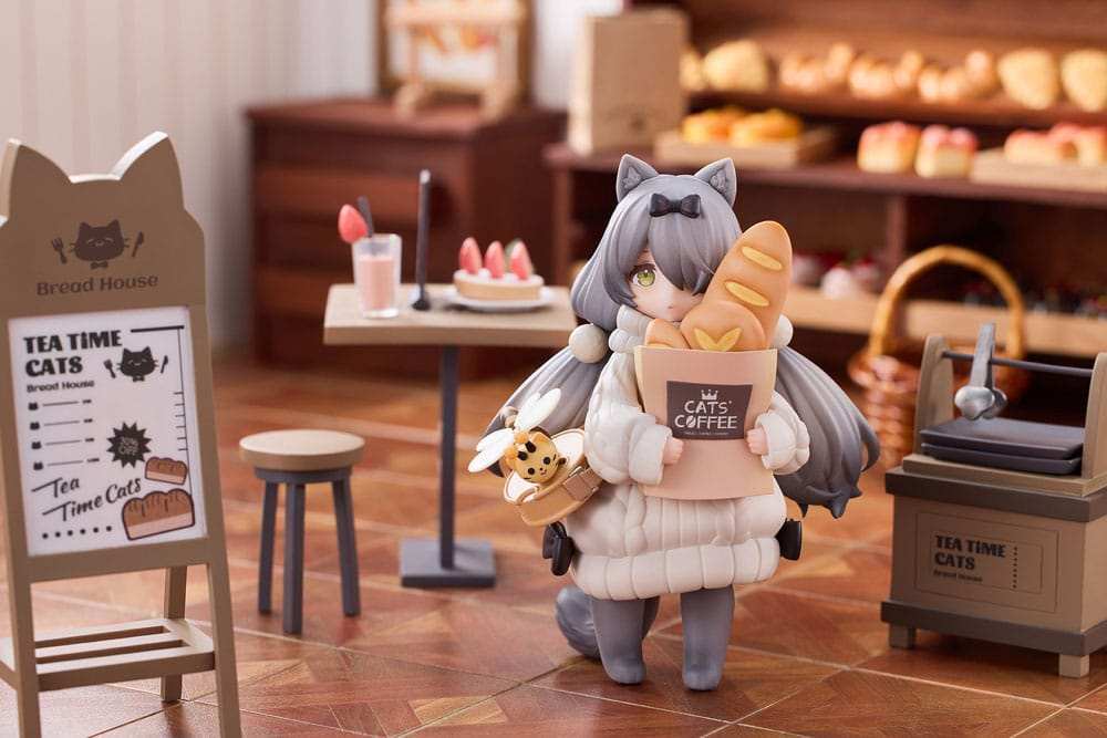 Decorated Life Collection PVC Statue Tea Time Cats - Cat Town Bakery Staff & Customer Set 12 cm - Smalltinytoystore