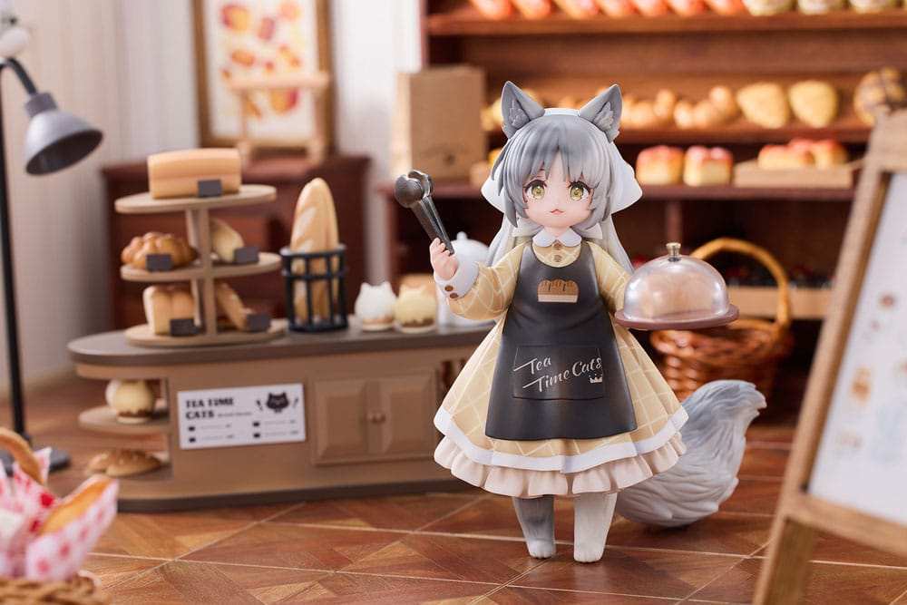 Decorated Life Collection PVC Statue Tea Time Cats - Cat Town Bakery Staff & Customer Set 12 cm - Smalltinytoystore