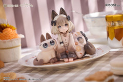 Decorated Life Collection PVC Statue Tea Time Cats x Siamese Cat Azuki-san Friendship Collaboration Exclusive Set 18 cm - Smalltinytoystore