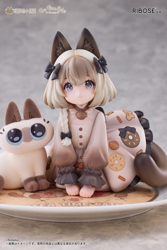 Decorated Life Collection PVC Statue Tea Time Cats x Siamese Cat Azuki-san Friendship Collaboration Exclusive Set 18 cm - Smalltinytoystore