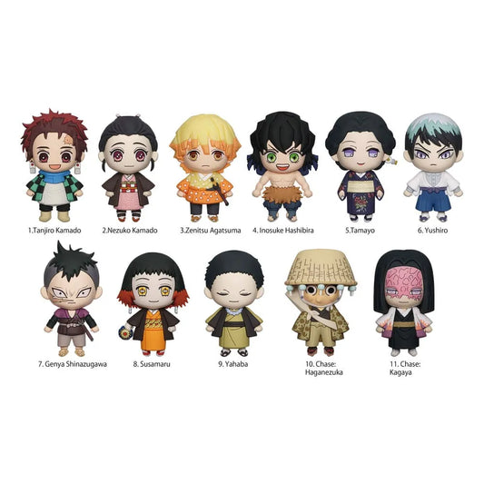Demon Slayer: Kimetsu no Yaiba 3D PVC-Taschenanhänger Series 3 Display (24) - Smalltinytoystore