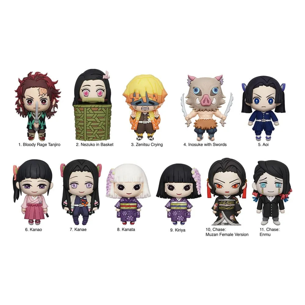 Demon Slayer: Kimetsu no Yaiba 3D PVC-Taschenanhänger Series 4 Display (24) - Smalltinytoystore