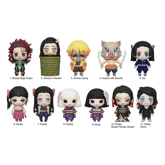 Demon Slayer: Kimetsu no Yaiba 3D PVC-Taschenanhänger Series 4 Display (24) - Smalltinytoystore