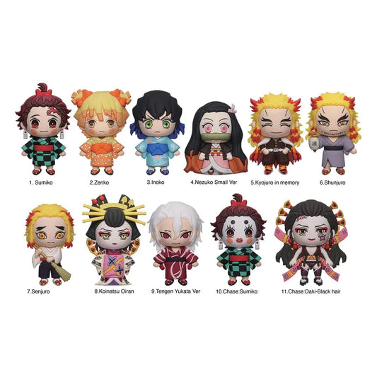 Demon Slayer: Kimetsu no Yaiba 3D PVC-Taschenanhänger Series 5 Display (24) - Smalltinytoystore