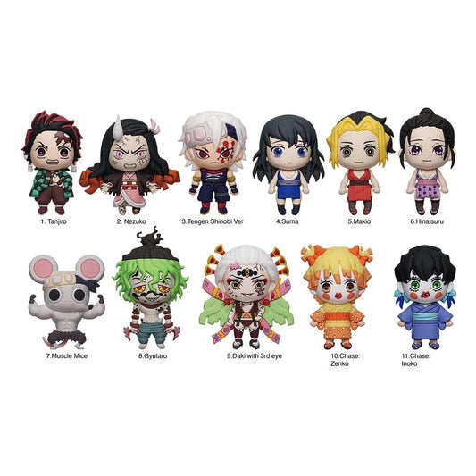 Demon Slayer: Kimetsu no Yaiba 3D PVC-Taschenanhänger Series 6 Display (24) - Smalltinytoystore