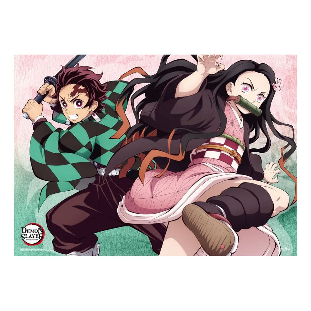 Demon Slayer: Kimetsu no Yaiba Fabric Poster Tanjiro And Nezuko 84 x 118 cm - Smalltinytoystore
