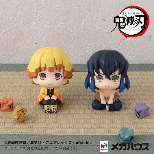Demon Slayer: Kimetsu no Yaiba Look Up PVC Statue Zenitsu Agatsuma Smile Ver. & Inosuke Hashibira Bossy Ver. 11 cm (with gift) - Smalltinytoystore