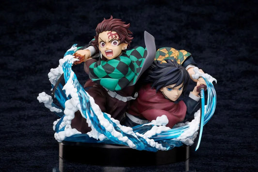 Demon Slayer: Kimetsu no Yaiba PVC Statue Tanjiro & Giyuu 13 cm - Smalltinytoystore